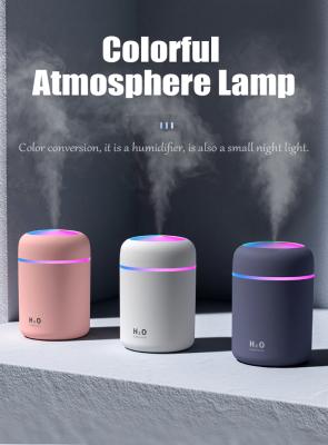 China New Fashion Commercial Humidifier Colorful Atmosphere Lights Moisturizing Diffusers Personal Humidifier With Night Light for sale