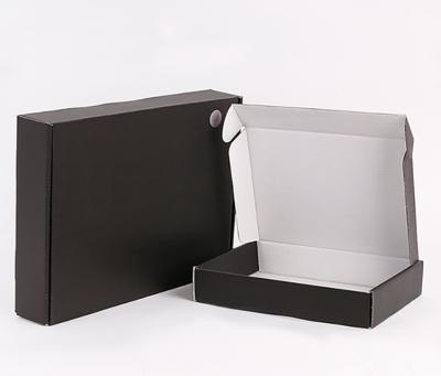 China Recycled Materials Custom Black Corrugated Shipping Shipping Boxes For Cosmetic for sale