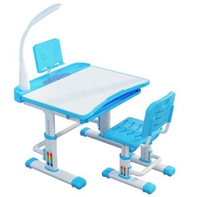 China Steel cheap PVC / PVC kids furniture height adjustable children study table and chair desk set children+tables for sale