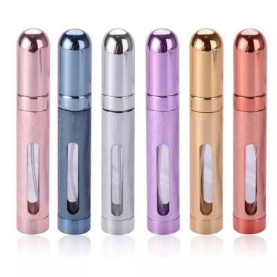 China Free Sample 8ml 12ml Small Empty Travel Atomizer Perfume Glass Bottle OEM Aluminum Refill Spray Mini Parfum Bottle Xxq-21-12 for sale