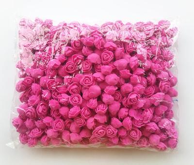 China Foam 500 Pcs Bag Artificial Flowers Rose Bear Flower Head 2.5 cm Rose Flower Head for sale