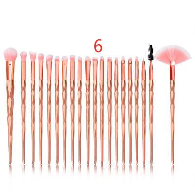 China 20Pcs Diamond Makeup Brushes Set Beauty Lip Liner Make Up Brush Tool Cosmetic Powder Foundation Eyeshadow Eyebrow Blending Brush for sale