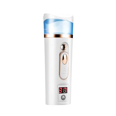 China Handy DEEP CLEANSING Mist Sprayer Skin Moisture Meter Power Bank Portable 3In1 Facial Steamer Nano Mist Spray Bottle USB Rechargeable for sale