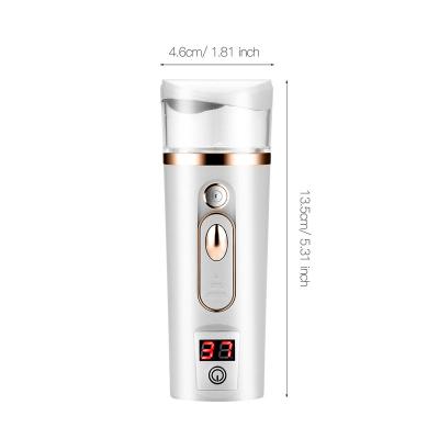 China Handy DEEP CLEANSING Mist Sprayer Skin Moisture Meter Power Bank Portable 3In1 Facial Steamer Nano Mist Spray Bottle USB Rechargeable for sale