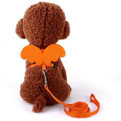 China Angel Pet Dog Leashes and Collars Cute Viable Set Puppy Leads for Small Dogs Cats Designer Wing Adjustable Dog Harness Pet Accessories for sale