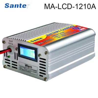 China Smart Standard Battery Santer Battery Charger MA-1210A 100V-240V Lead Acid Battery Charger With LED Display for sale