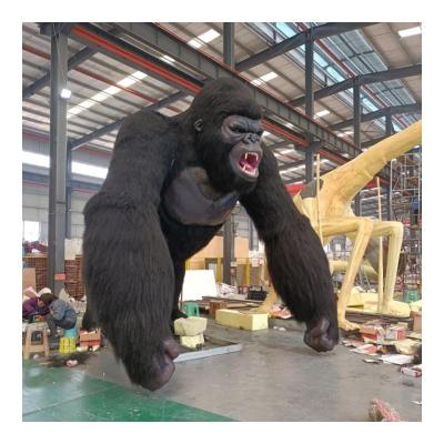 China High quality theme park product zoo supply factory manufacturer silicon rubber+ metal frame+ foam+ gorilla animatronic animal model for sale for sale