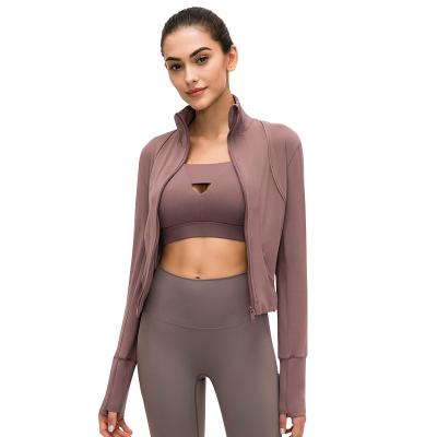 China High Quality Anti-Wrinkle Fitness Yoga Tops Workout Zipper Sweatshirt Custom Women's Hoodies and Sweatshirts for sale