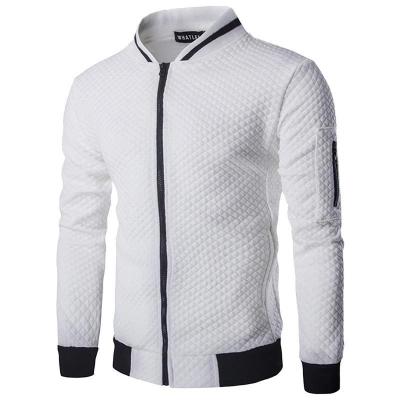 China Hot 2021 Anti-wrinkle style sports plaid sweater men's casual sweater fashion jacket zipper cardigan zipper shirt OEM order for sale