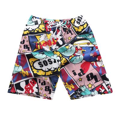 China Anti-wrinkle mens summer cartoon beach polyester graphic for 2021 sublimation custom made shorts for sale