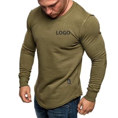 China High Quality Graphic Anti-Wrinkle Mens Winter T-shirts O-Neck Plain Sports Slim Fit Cotton Custom T-Shirt for sale