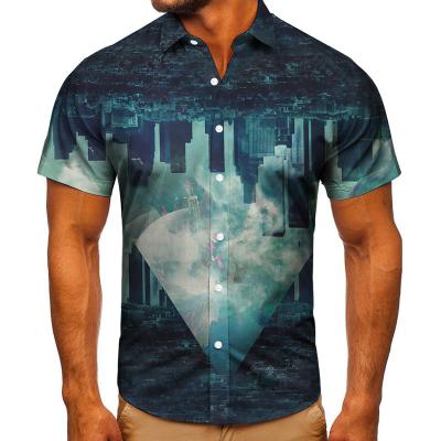 China Hawaiian Print Summer 100 Percent Polyester Anti-pilling For Men's Custom Digital Shirt for sale