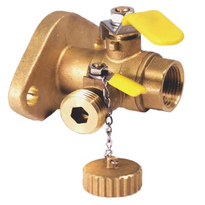 China Midline General Valve Brass Pump Flange Ball Valve With Water Shutoff, Flow Control In The Pipeline, Sweat Connection for sale