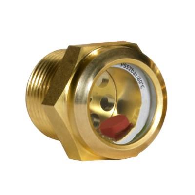 China 1/4 Inch Brass Male Threaded Hexagon Oil Level Sight Glass for sale