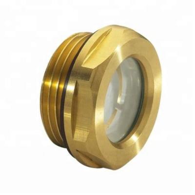 China ALLOY Hex Shape Brass Oil Level Sight Glass for sale