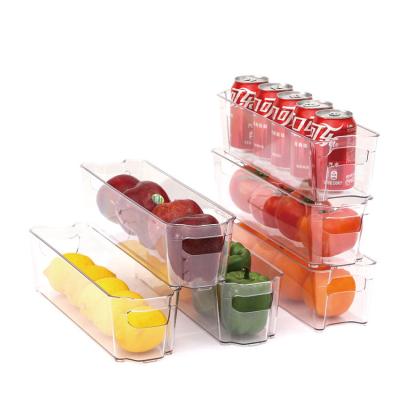 China Drawer Stackable Freezer Kitchen Storage Box Refrigerator Storage Food Narrow Organizer Egg Storage Box for Wholesale for sale