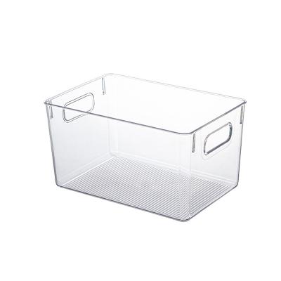 China PET Stackable Plastic Storage Boxes Preservation Fruit Vegetable Freezer Kitchen Refrigerator Transparent Sealed Storage Box With Lid for sale