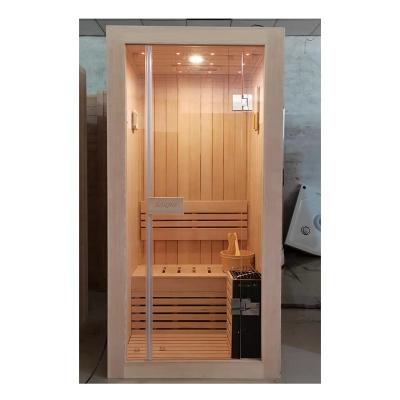 China Computer Control Panel Traditional Canadian Wood Hemlock One Person Cedar Outdoor Barrel Bath Steamer Dry Red Room for sale