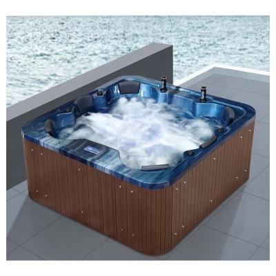 China Factory Wholesale Modern Chinese Outdoor Wooden Acrylic Bath Spa 8 Person Bath Hot Tubs and Garden Spas for sale