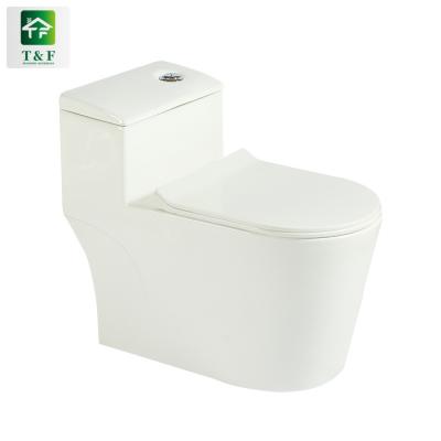 China Double-Flow Siphonic Bathroom Style Ceramic Toilet With Factory Price Cheap Floor Standing One Piece Commode Ceramic Toilet for sale