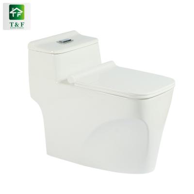 China Public Chinese Sanitary Ware Double-Flow Bathroom Ware Double-Flow High Washdown Bathroom One Piece Ceramic Pedestal Toilet Bowl for sale