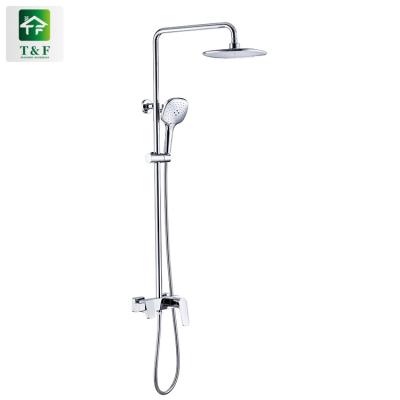 China Thermostatic Faucets High Quality Square Shape Single Hole Bathroom Faucet Set Bath Mixer Shower Brass Faucets for sale