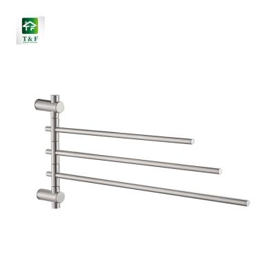 China Swivel Modern Wall Mounted Towel Rail Towel Rack Holder With Swivel Bars Stainless Steel Bath Rack for sale