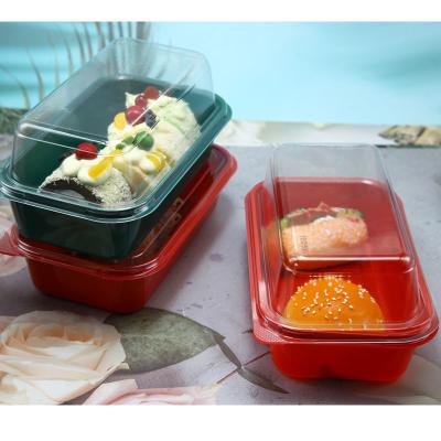 China Vacuum Formed Blister customized Disposable Plastic Food cake Container for sale