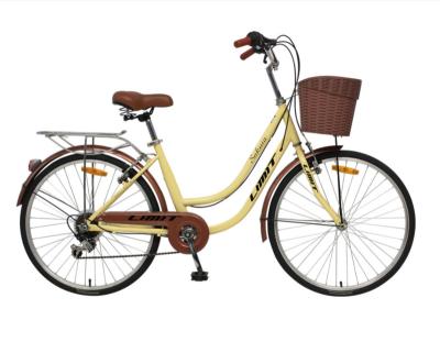 China Factory direct supply 26 inch steel steel women's bicycle lady's bicycle pastoral bicycle for sale