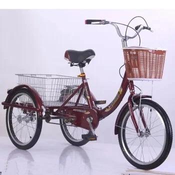 China Cargo 24 Inch Pedicab Red Cargo Tricycle Popular Steel Tricycles With Good Quality And Low Price Hot On Sale All The World for sale