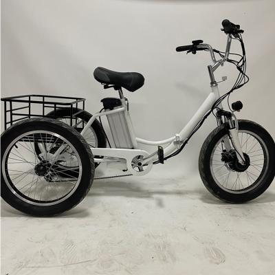 China 20 inch older lithium battery cargo assisted leisure electric tricycle electric pedicab for sale