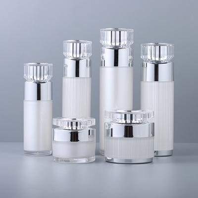 China 30g 50g 30ml 50ml 100ml 120ml Empty Cosmetic Luxury Acrylic Bottle And Jar Set Cosmetics Skin Care Packaging Containers for sale