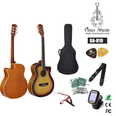 China Basswood 40 inch acoustic guitar for beginner acoustic guitar for sale