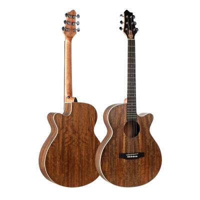 China Walnut OEM Manufacturer Chinese Acoustic Guitar 40inch Guitar for sale