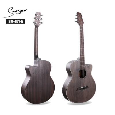 China Vintage Finishing SM-401-A 40inch Wholesale Vintage Color Smiger Acoustic Guitar Musical Instruments for sale