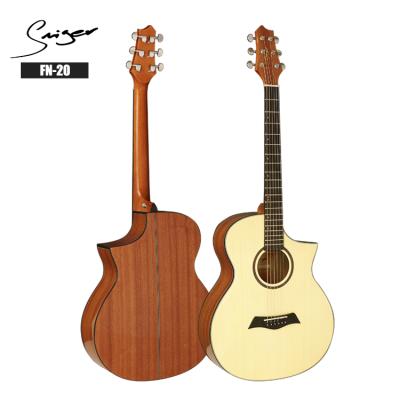 China Wholesale Price Sharp Cut Korean Mahogany Body 40inch FN-20 Acoustic Guitar for sale