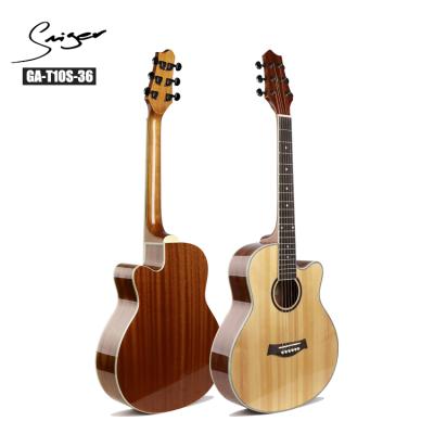 China Custom Special Solid Fir OEM Grape Sound Hole Acoustic Guitar for sale