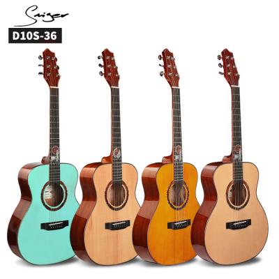 China Artwork Fretboard Inlay Design 2021 New 36 Inch Artwork Traveler Small Size Solid Top Acoustic Guitar for sale