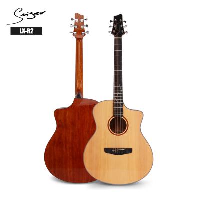 China Manufacturer Custom Brand Spurce China Inexpensive Action Bass 41 Inch All Solid Wood Mahogany Acoustic Guitar for sale