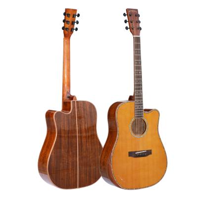 China Fashion Dreadnaught Solid Cedar Top Top High Grade Cedar Acoustic Guitar for sale