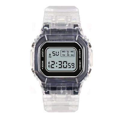 China New Fashion Maolaite TF-1 Alarm Sports Watch Women Men Strap LED Transparent Ladies Digital Clock Electronic Watch Waterproof for sale