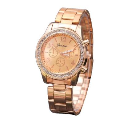 China Stopwatch Geneva diamond encrusted fashion belt men's and women's watches steel couples quartz watch wholesale for sale