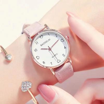 China Stopwatch Best Selling Cheap Stylish Leather Hand Watch For Stylish Girls Hand Watch Student Girl Hand Clock Young Beautiful Watches for sale