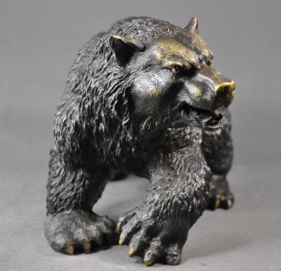 China China Metal Material And Animal Theme Bronze Polar Bear Statue for sale