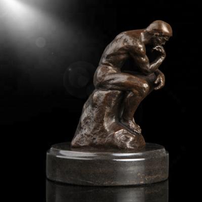 China China Metal Craft Decorative Brass Statue The Thinker Sculptures For Sale for sale