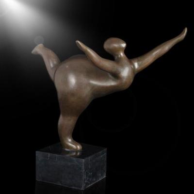 China China fat lady sculpture indoor bronze sculpture yoga woman abstract decoration with wholesale price for sale