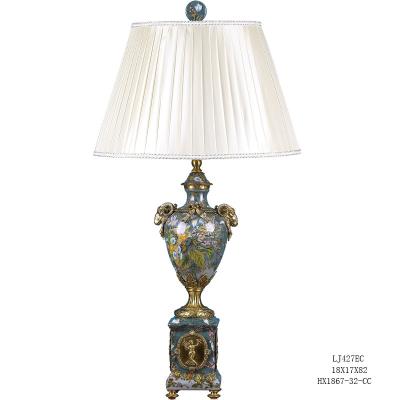 China Europe Chinese Suppliers Light Antique Brass Ceramic Lamp for sale