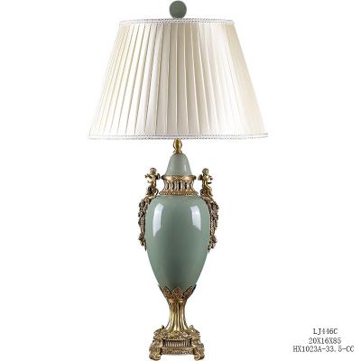 China Europe Lighting Factory Brass Table Lamp Table Lamp With JDSC Porcelain for sale