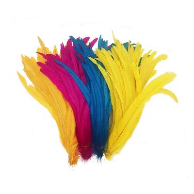 China Carnival Carnival Feathers 30-45 cm Long Rooster Feathers Plumas de Gallo por Kilo for sale