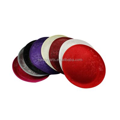 China Casual Lace Covered Millinery Women Hat Base Sinamay Hat Base with Upturned Brim for sale